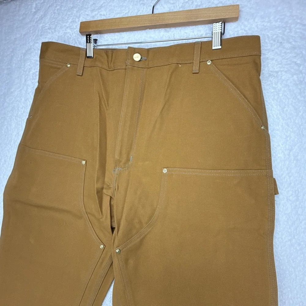 Carhartt Firm‎ Duck Double Knee Work Dungaree Pants Mens 40X34 B01 BRN NWT NOS